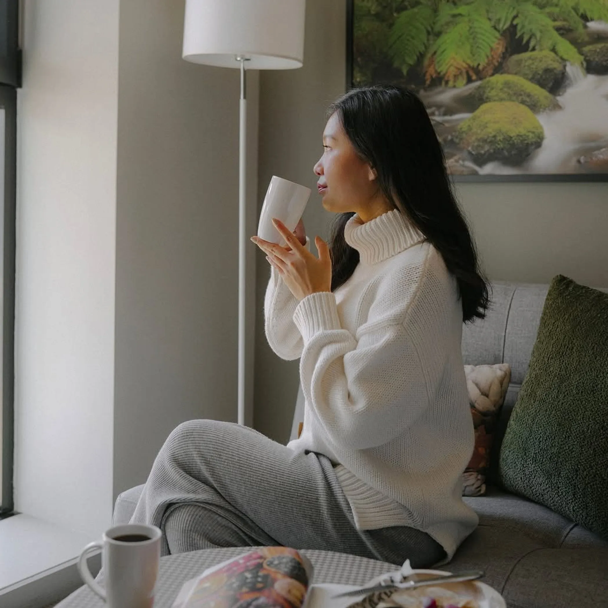 relaxed romantic getaway scene